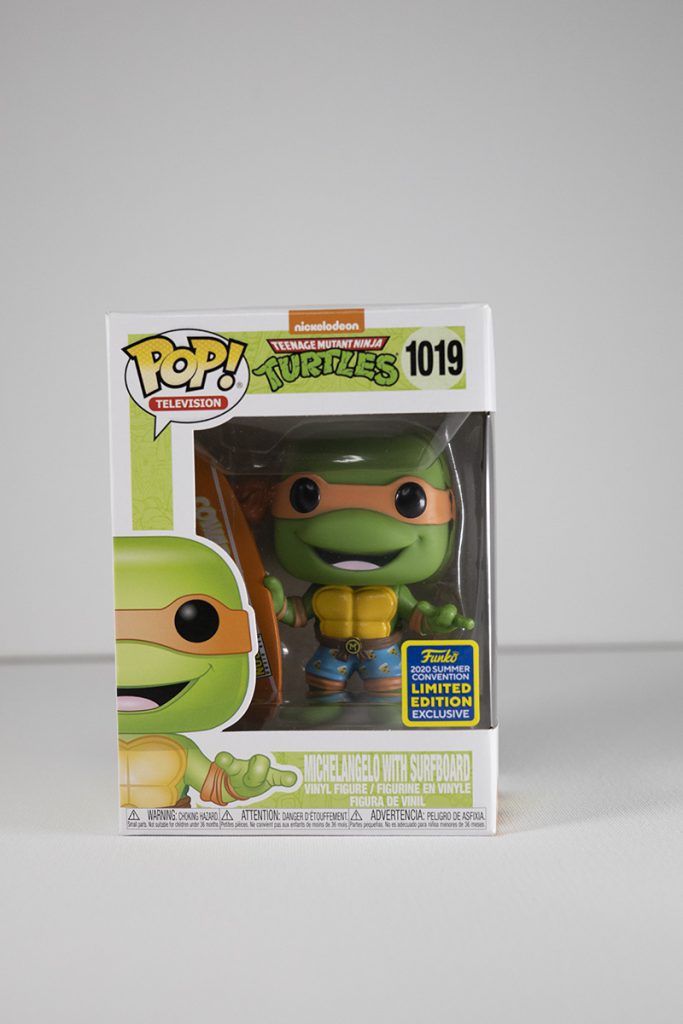 funko pop michelangelo with surfboard